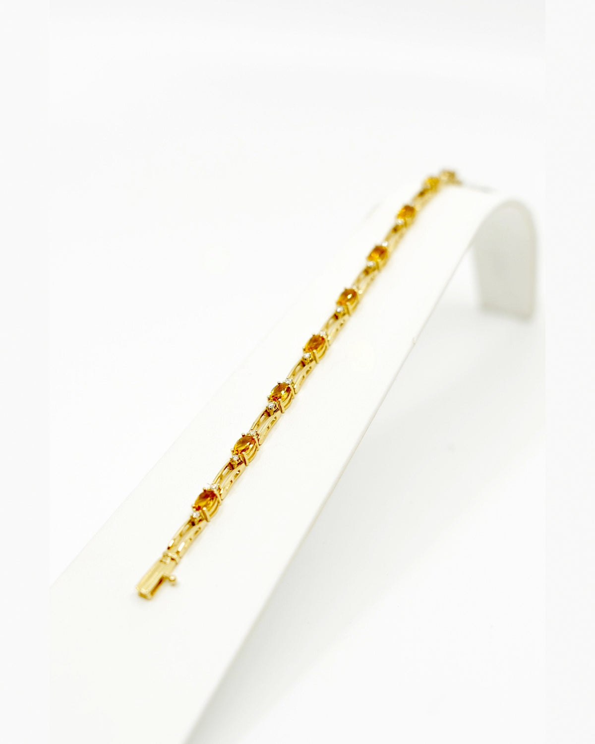Citrine & Diamond Tennis Bracelet