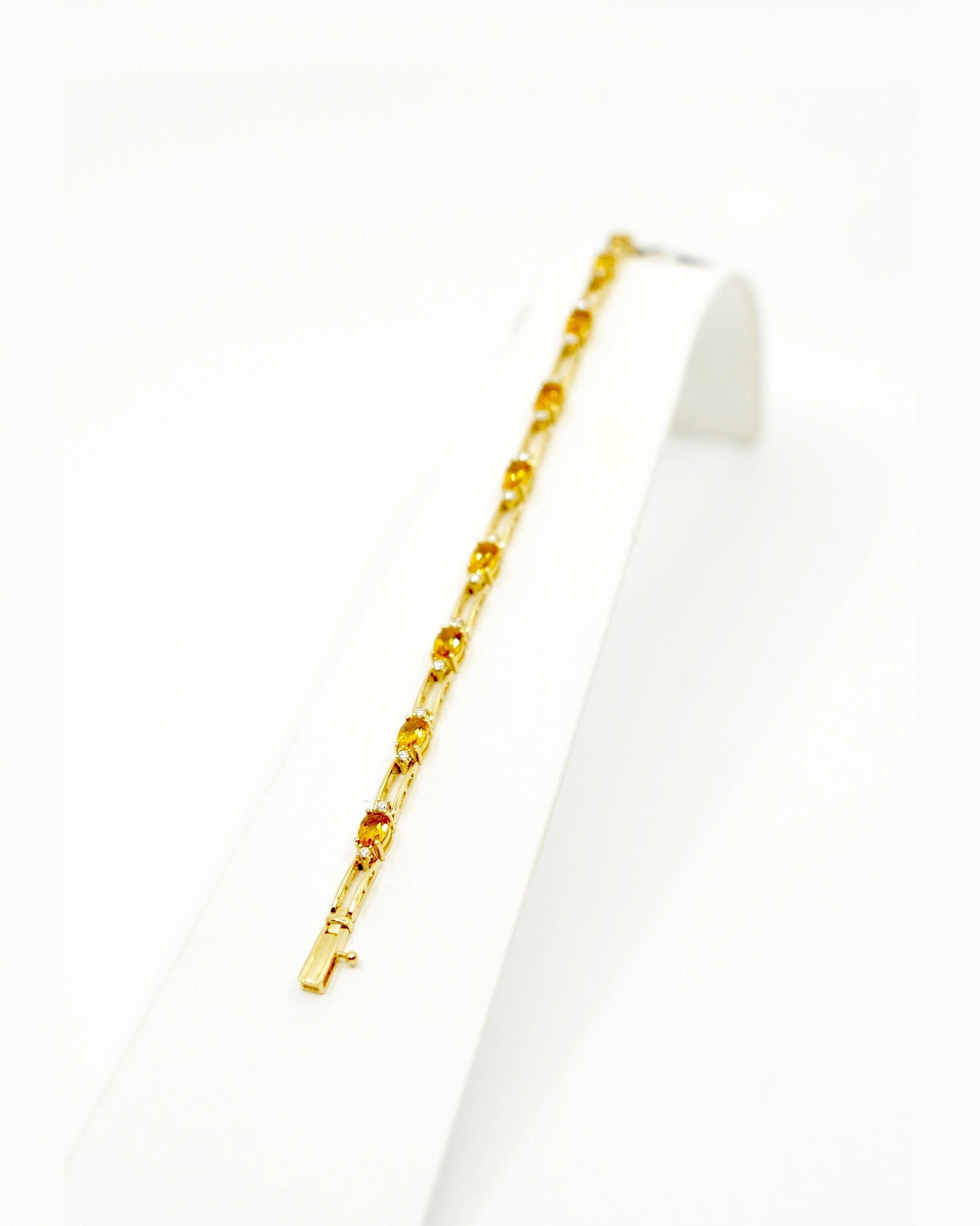 Citrine & Diamond Tennis Bracelet