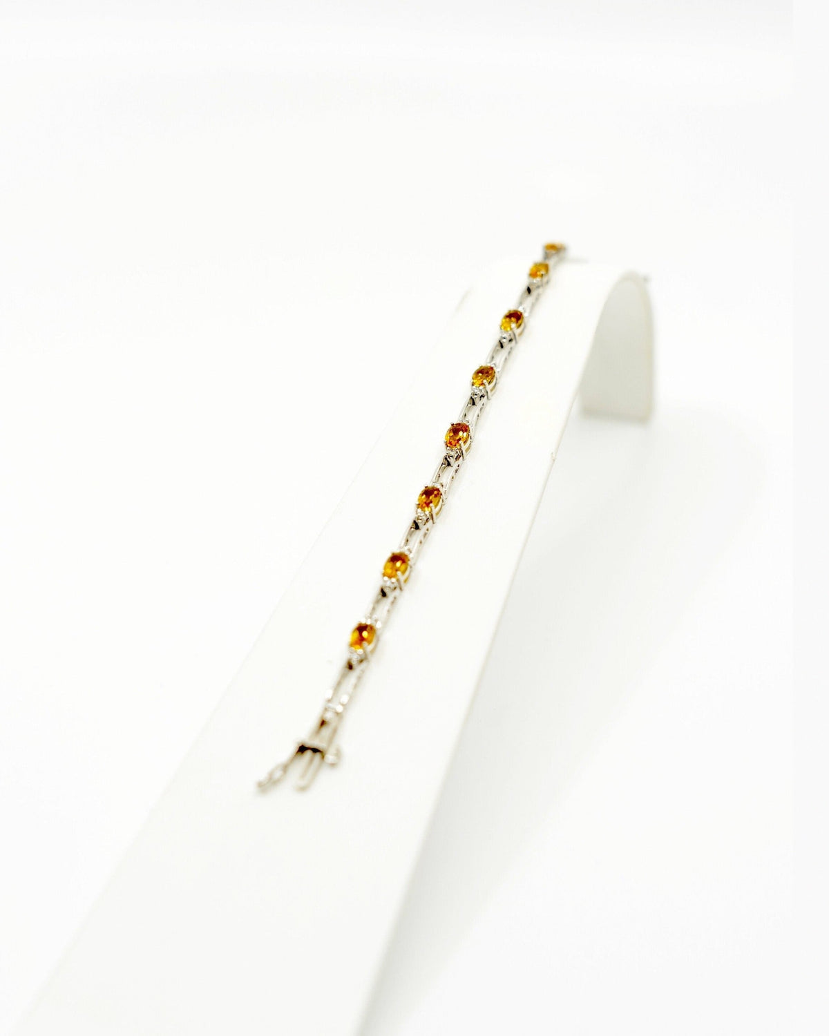 Citrine & Diamond Tennis Bracelet