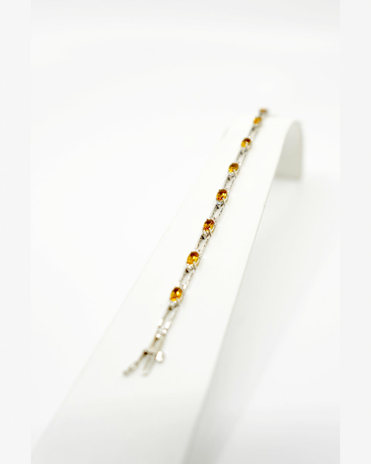 Citrine & Diamond Tennis Bracelet