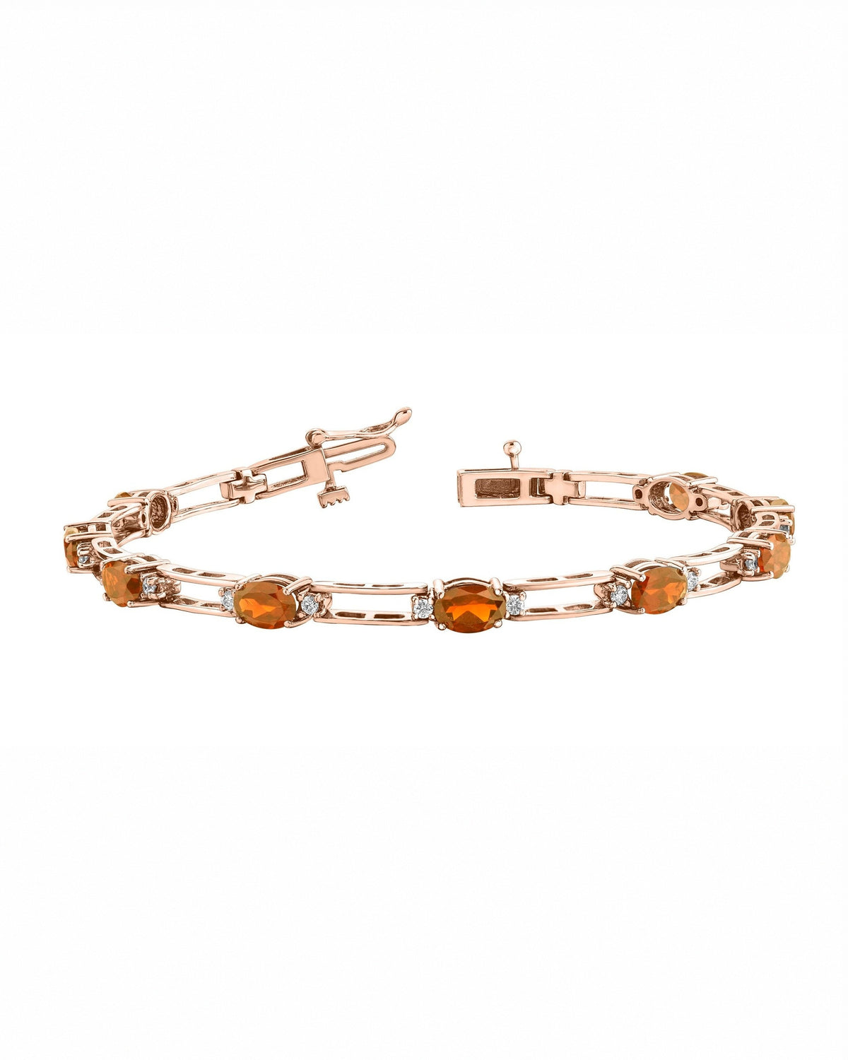 Citrine & Diamond Tennis Bracelet