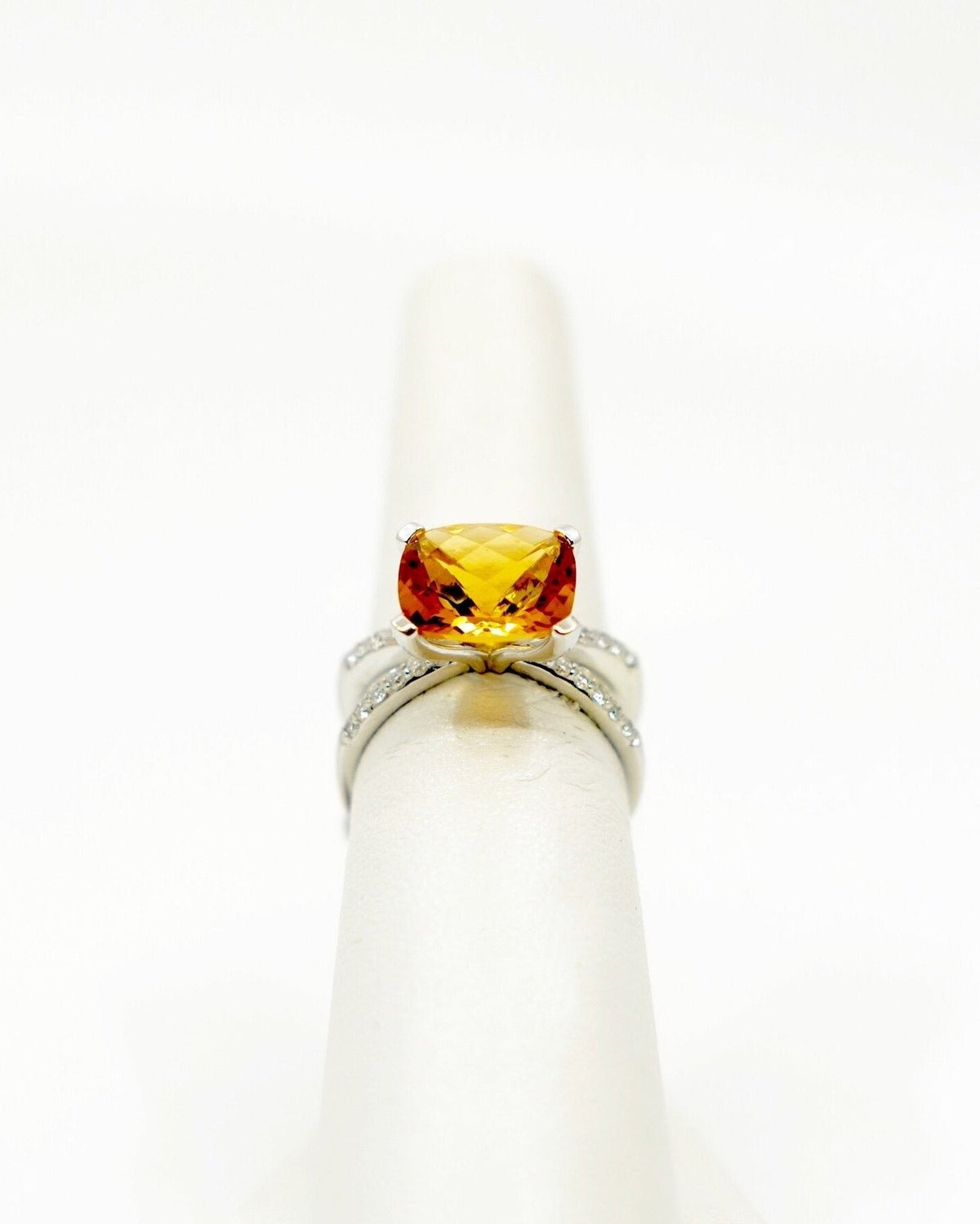 3.60ct Citrine & Diamond Cocktail Ring