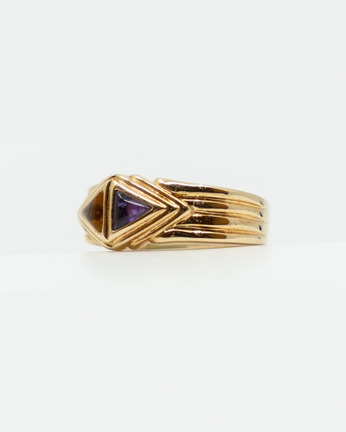 Trillion Citrine Ring