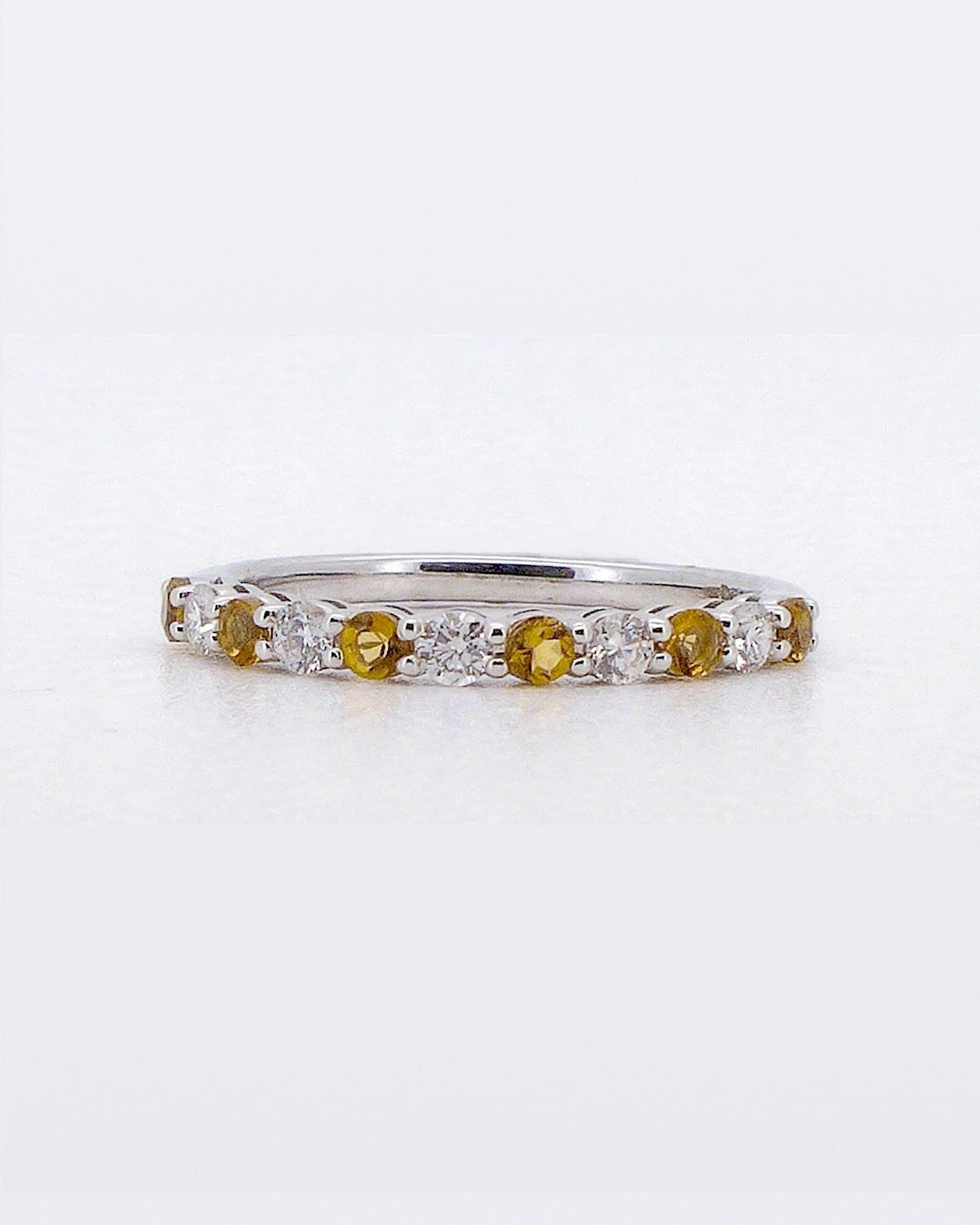 Citrine & Diamond Band