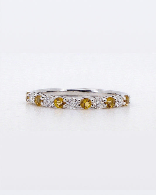 Citrine & Diamond Band