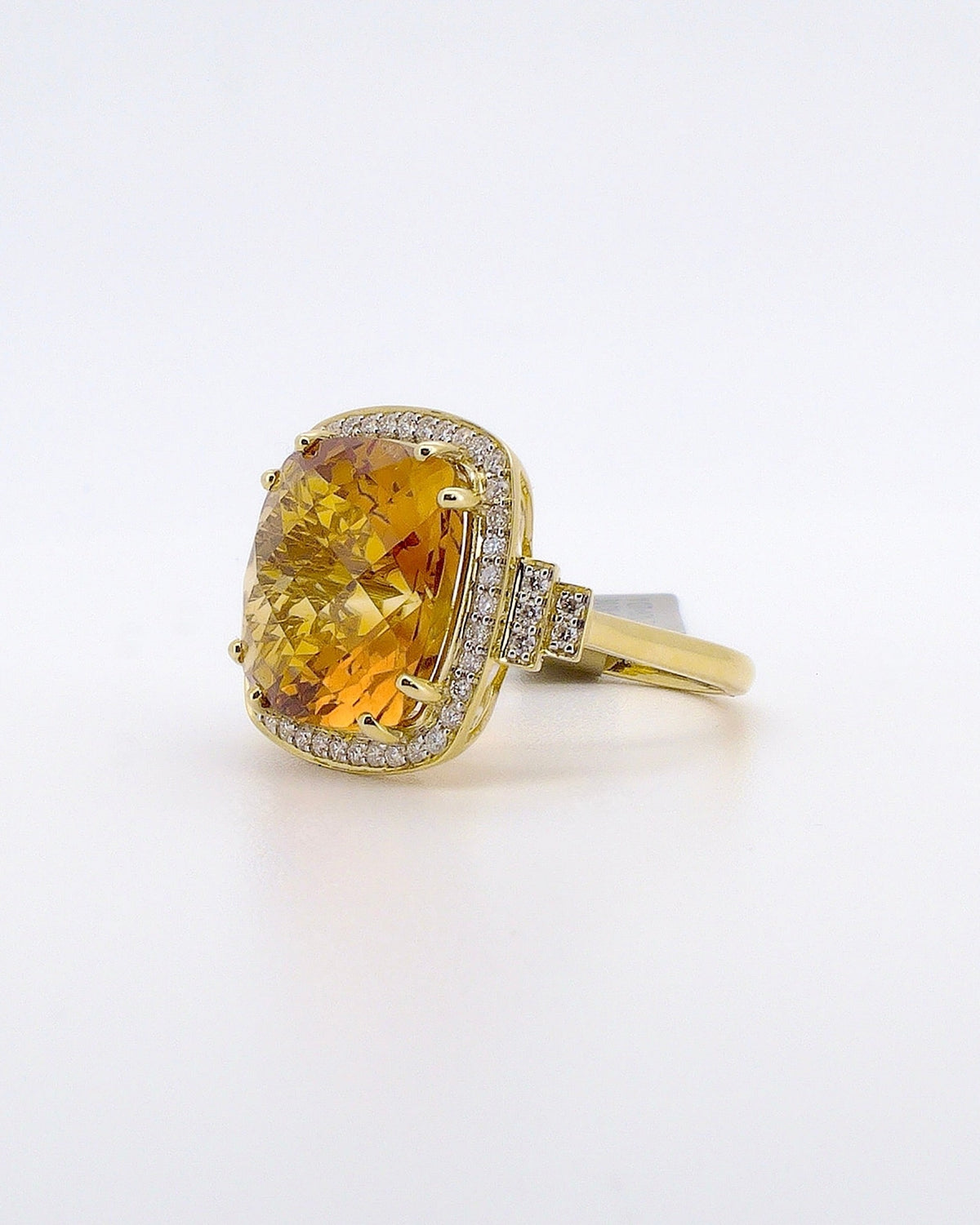 9.71ct Citrine & Diamond Cocktail Ring
