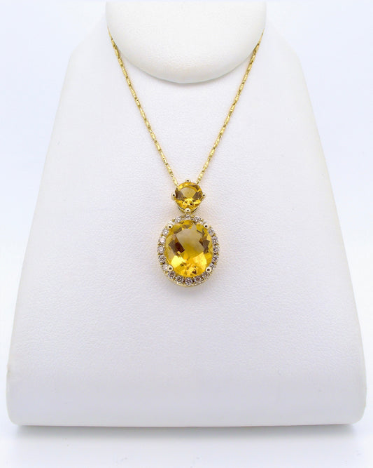 Citrine Drop Pendant